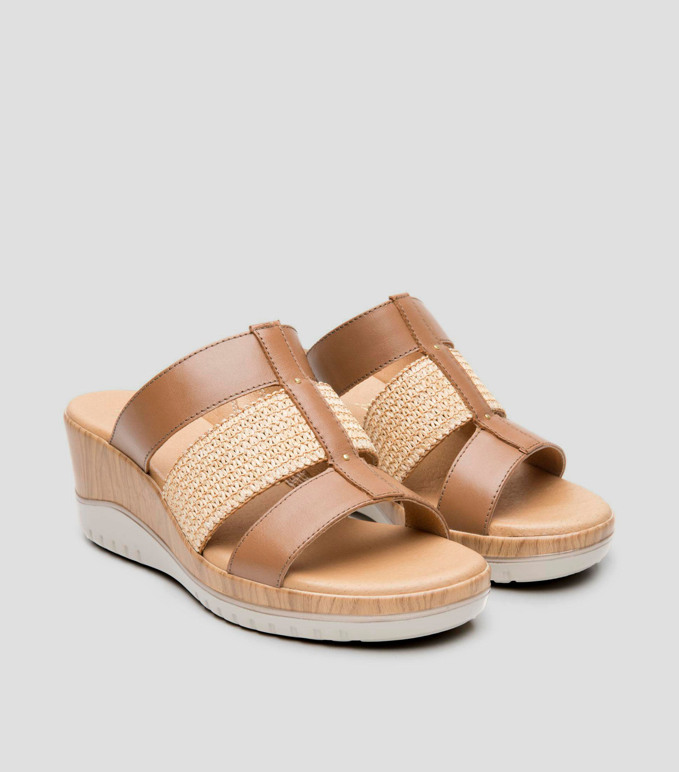 Sandalias con tacón medio de cuña Emily Mujer